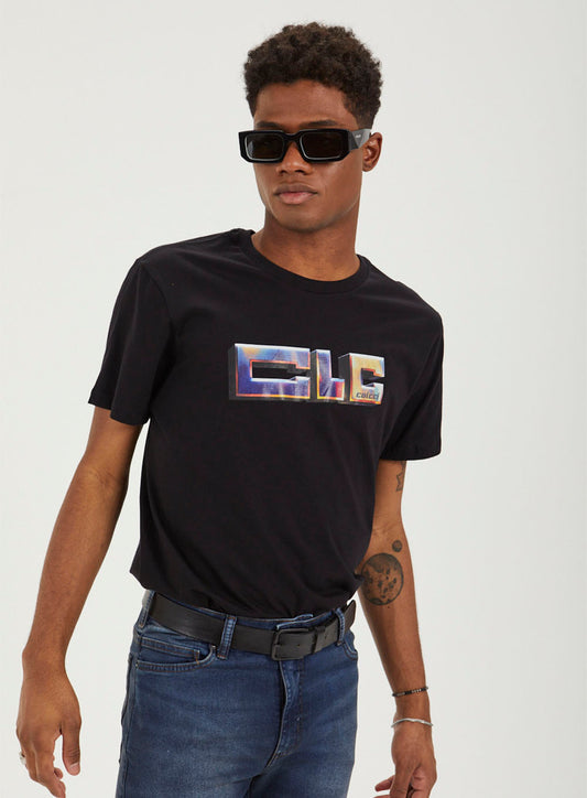 Camiseta de manga corta con bloques de color