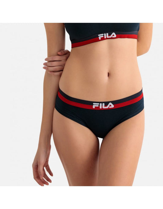 Slip sportivi in cotone con cintura con logo