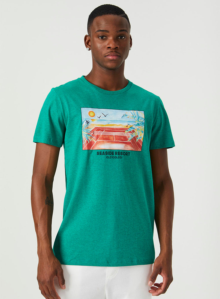 Slim Fit Seaside Resort T-shirt