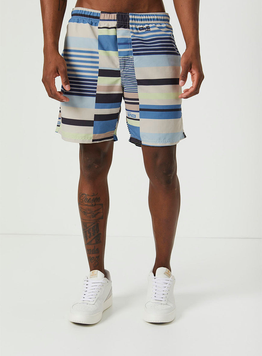 Shorts de praia com cintura elástica