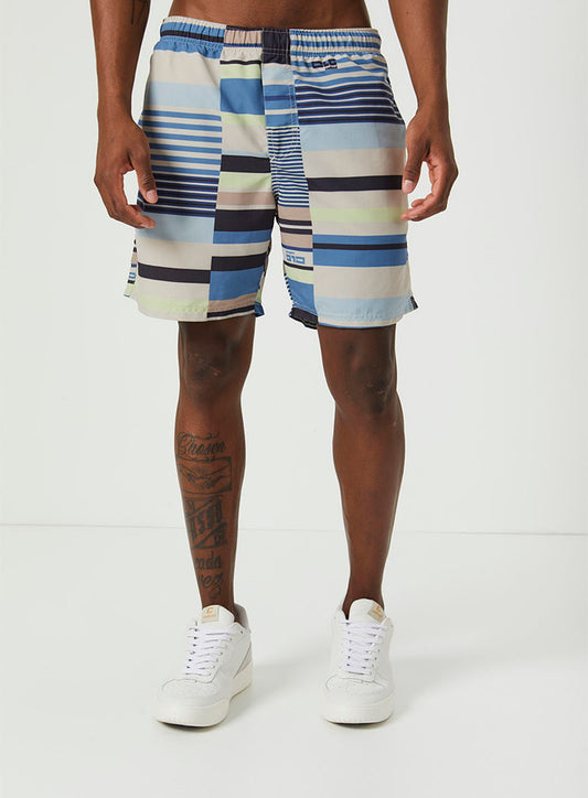 Shorts de praia com cintura elástica