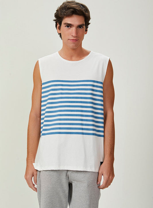 Camiseta de tirantes recta a rayas