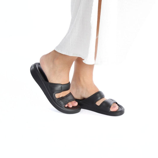 Sandália Ortopédica Plana Feminina Piccadilly Black