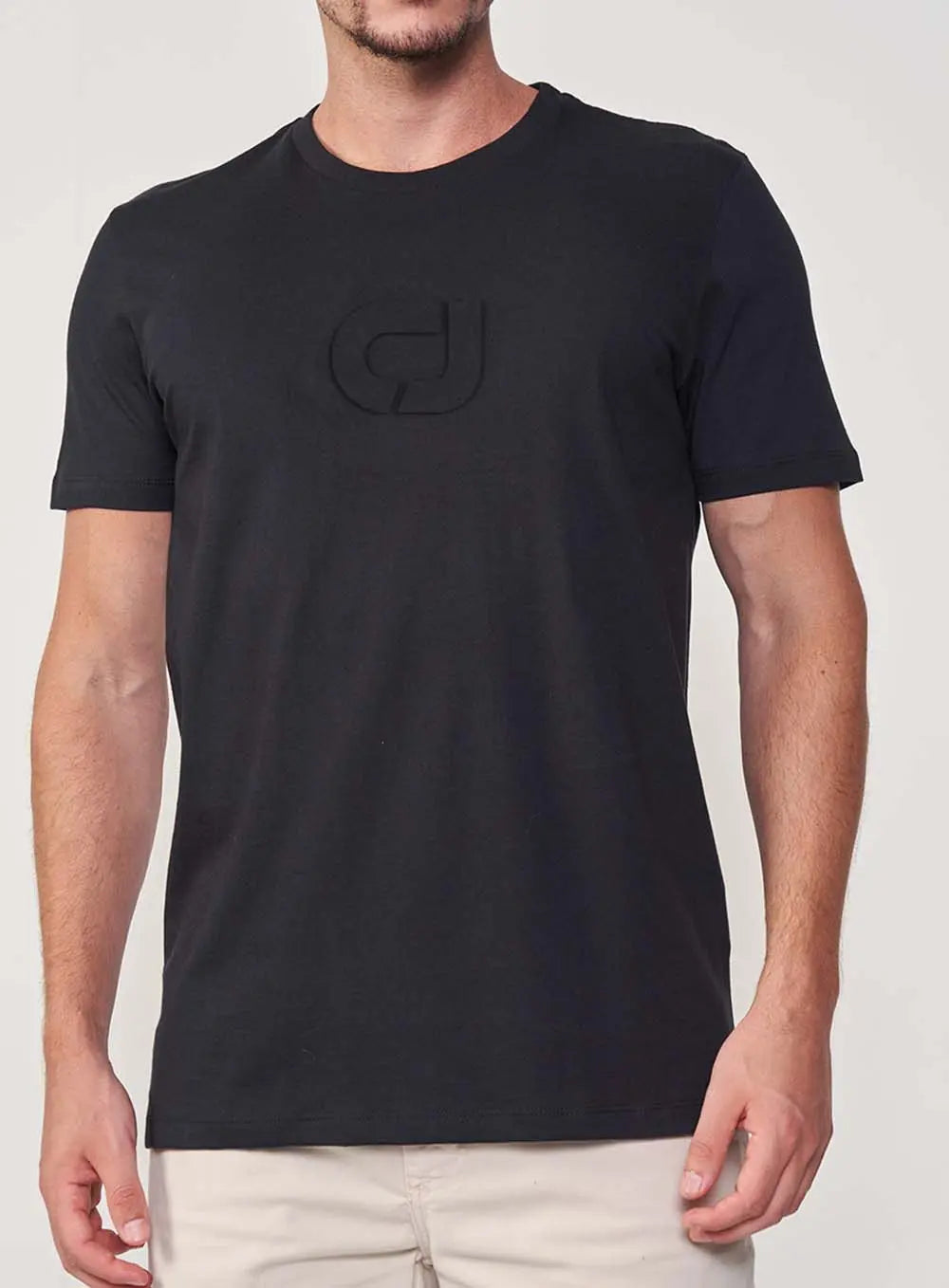 Camiseta con logotipo en relieve