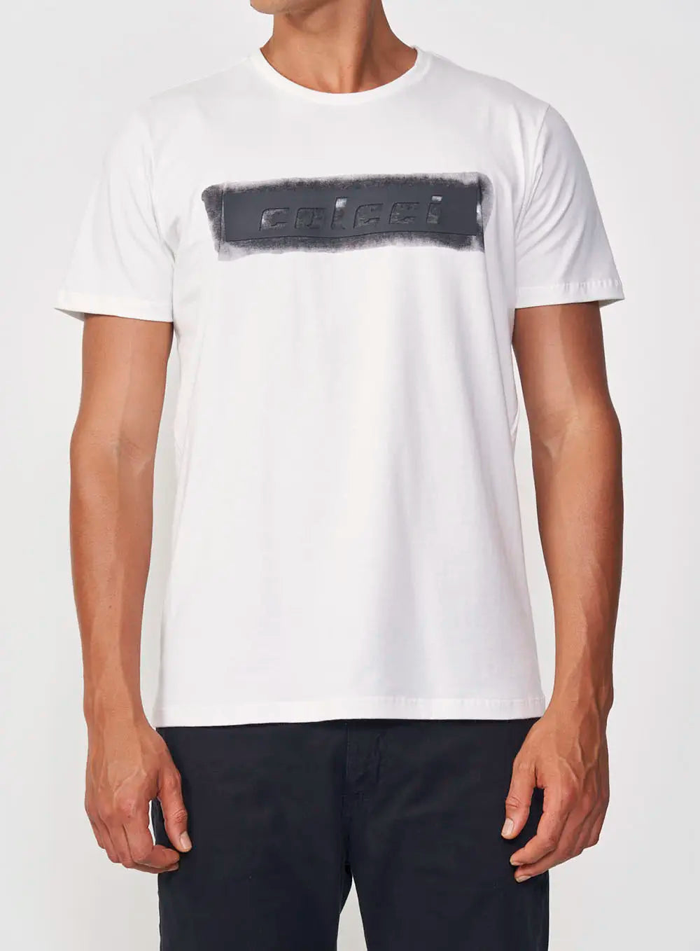 Camiseta de algodón con logotipo Spray Box