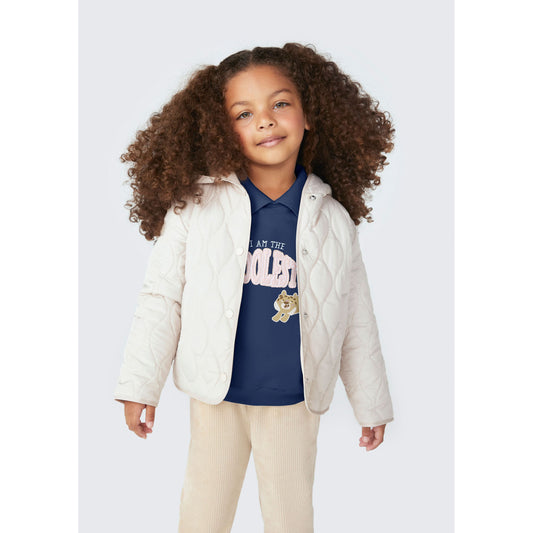 Giacca Puffer con cappuccio da bambina