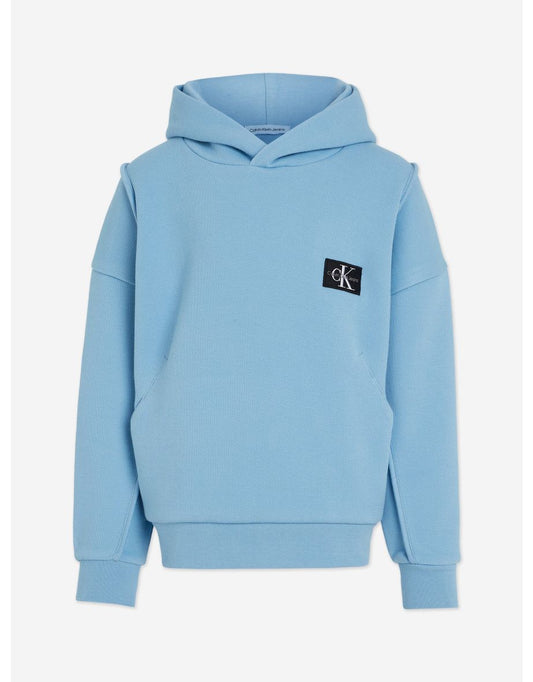 Calvin Klein Felpa con cappuccio Modern Comfort Piqué da ragazzo in blu