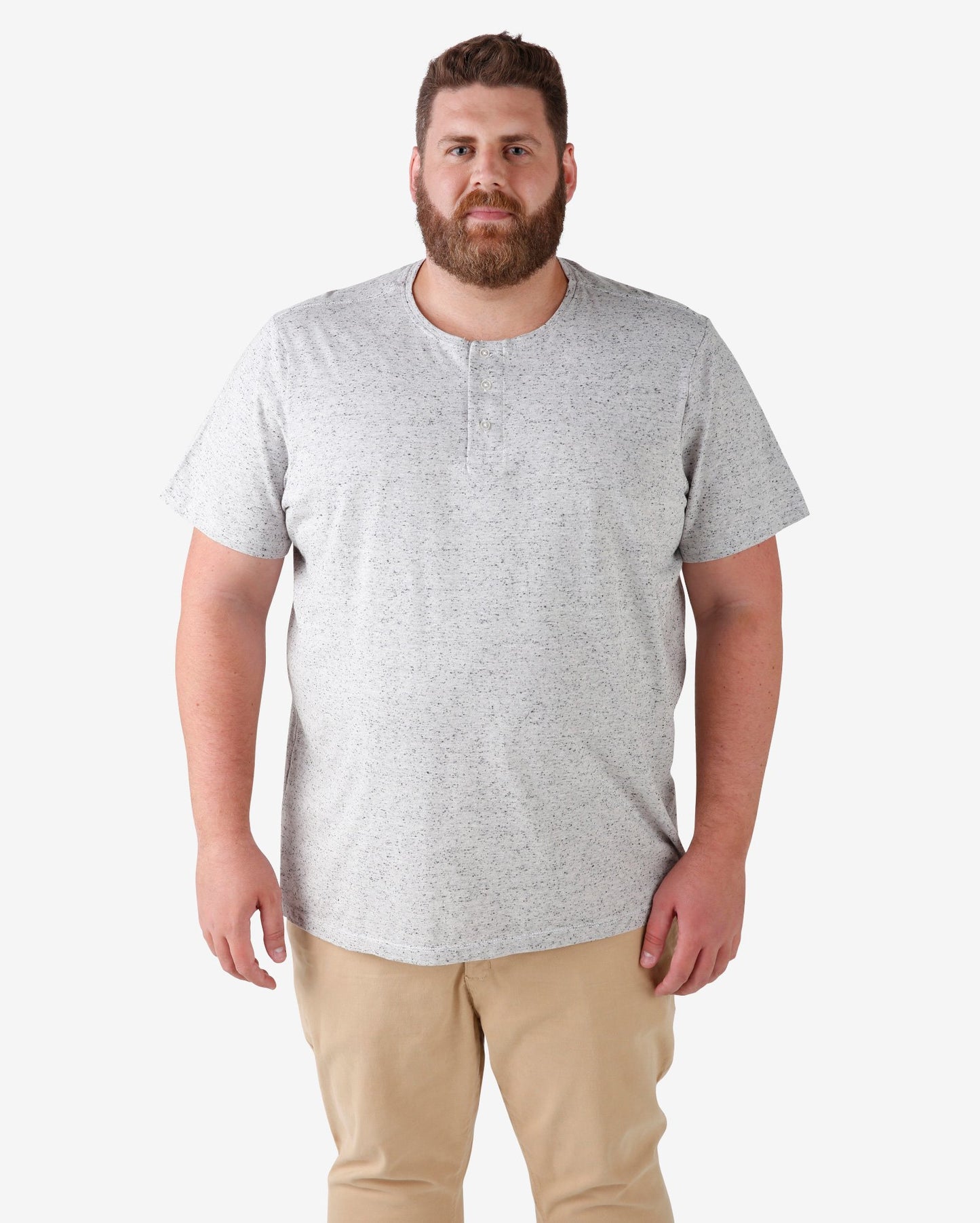 Plus Size Basic Short Sleeve T-Shirt - Light Gray