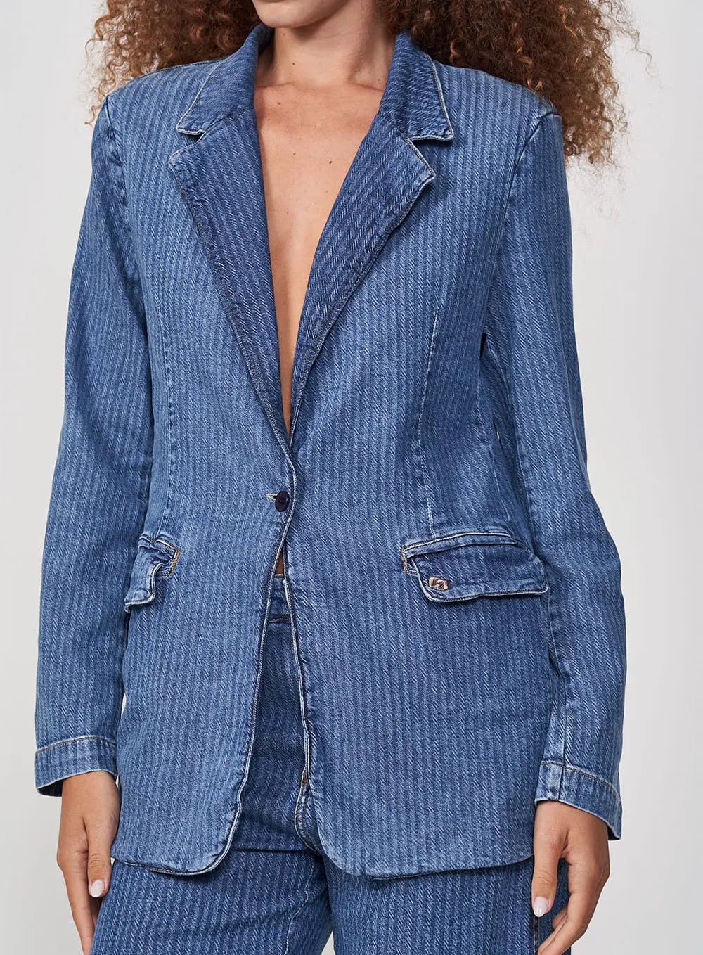 Blazer vaquero largo