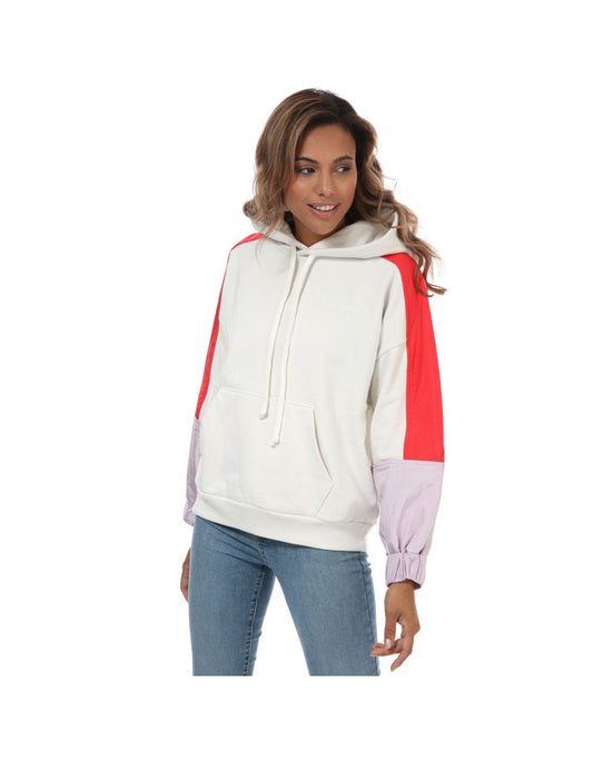 Felpa con cappuccio Levi's Leo Colorblock da donna in viola