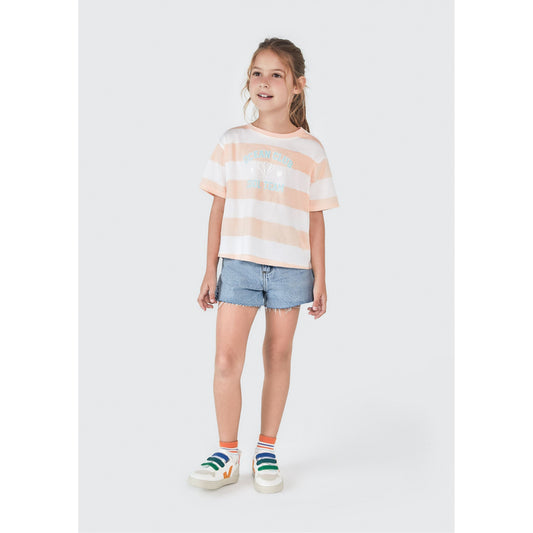 Shorts de brim tradicional para meninas