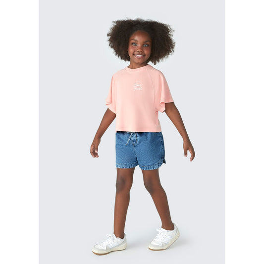 Shorts de brim para meninas