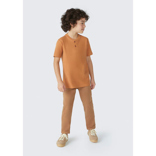 Pantaloni slim fit in twill da ragazzo