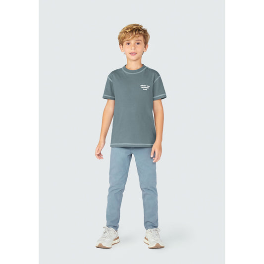 Pantaloni slim fit in twill da ragazzo