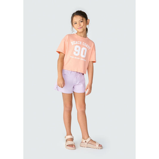 Pantaloncini da bambina in twill