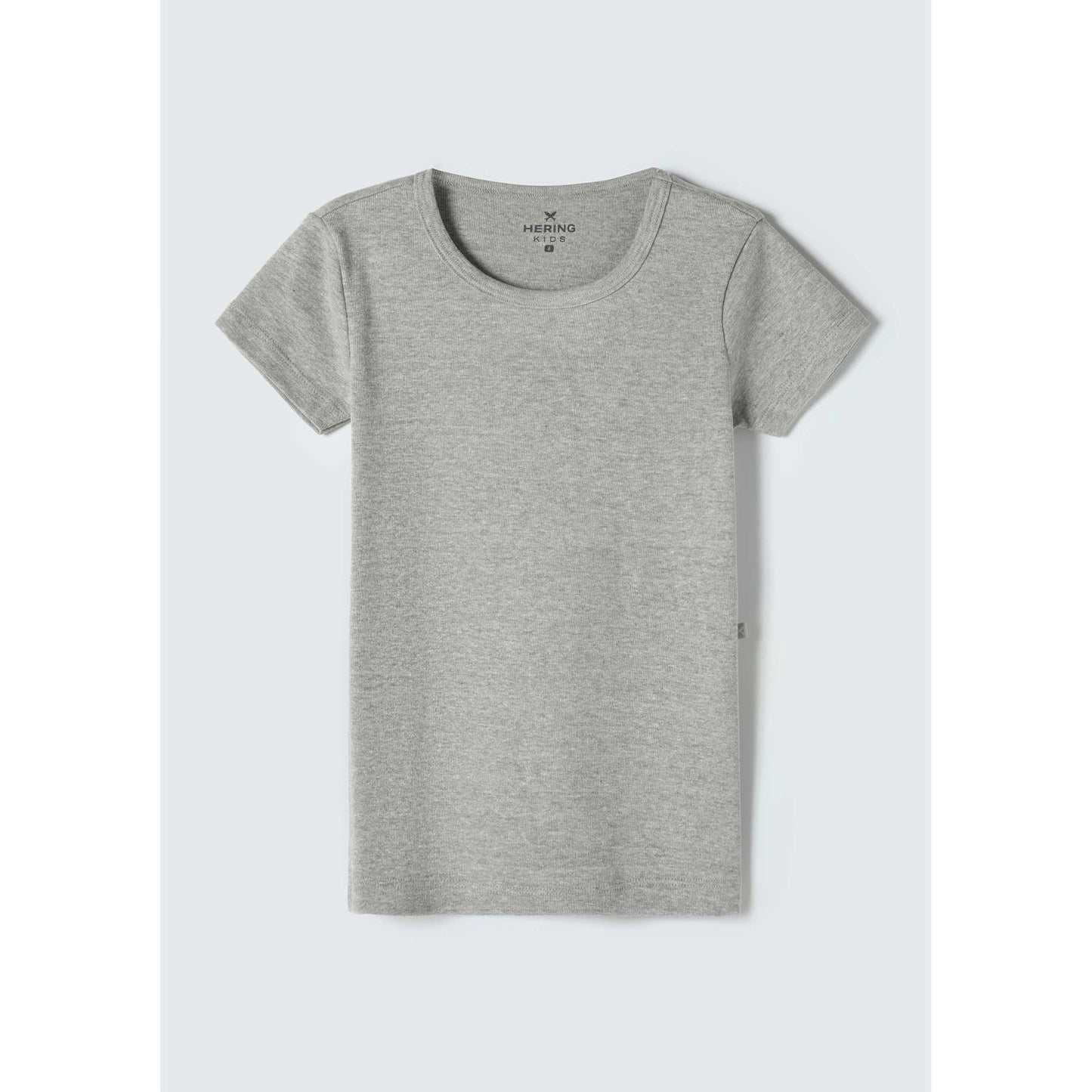 Maglietta Basic Slim-Fit a manica corta a costine per bambine