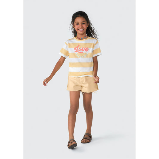 Shorts de sarja para meninas