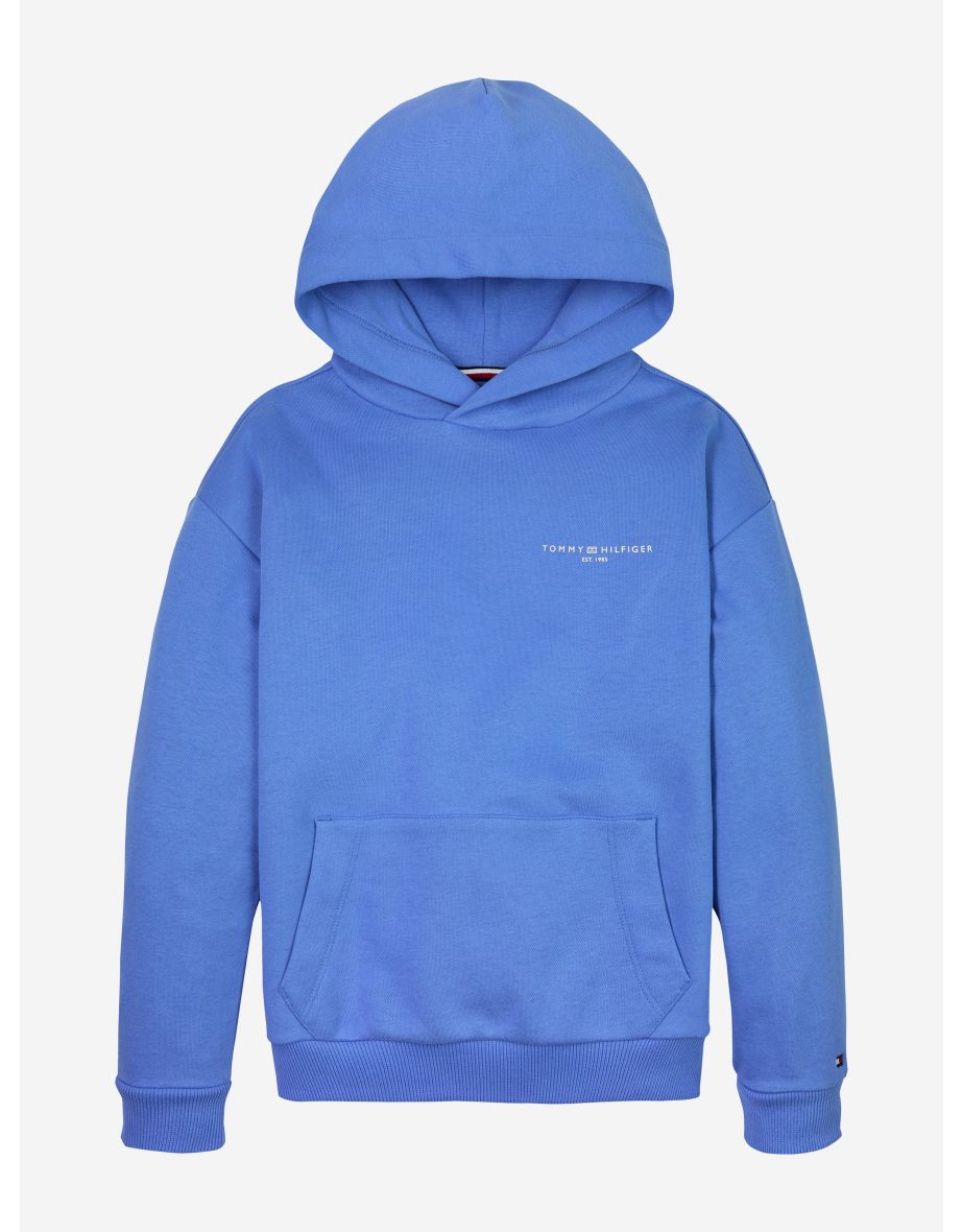 Felpa con cappuccio Mini Corp Logo da bambino in blu