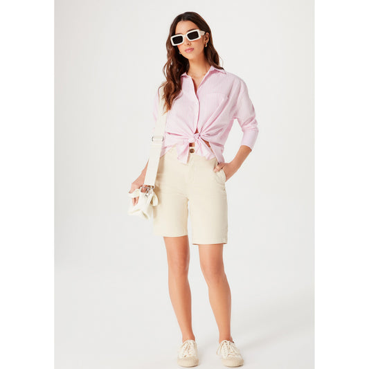 Pantaloncini Chino Basic da uomo a vita media in twill