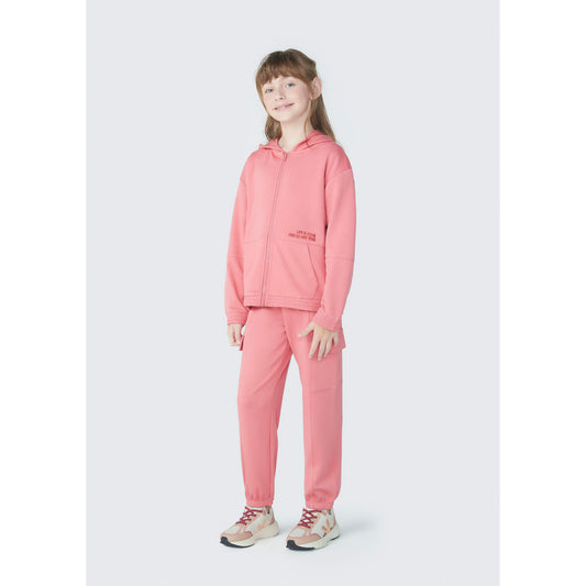 Pantaloni da jogging da bambina in tessuto felpato