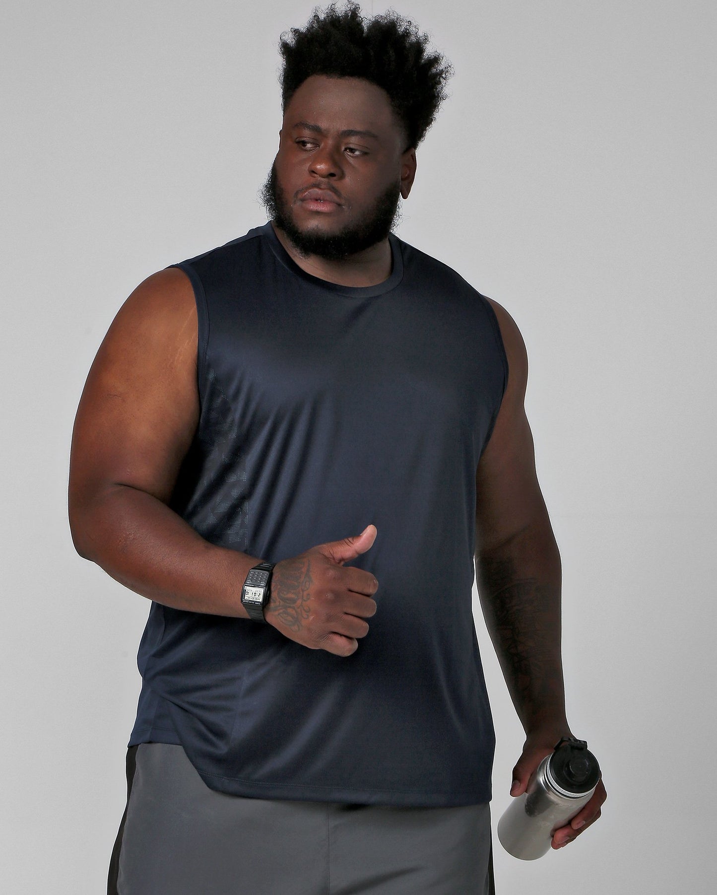 Camiseta esportiva azul plus size masculina | Bodywork By Riachuelo