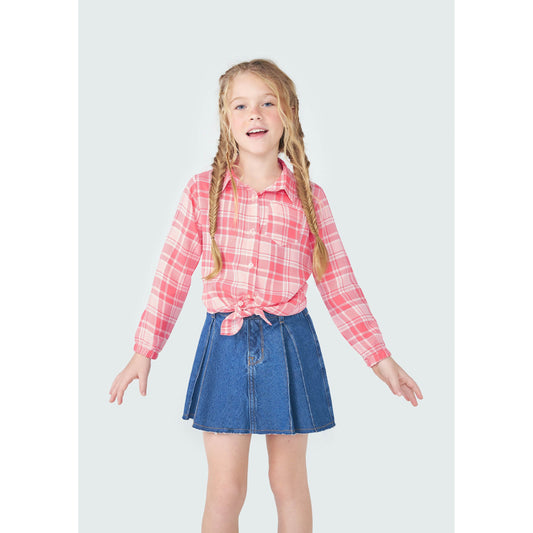 Camicia a quadri da bambina