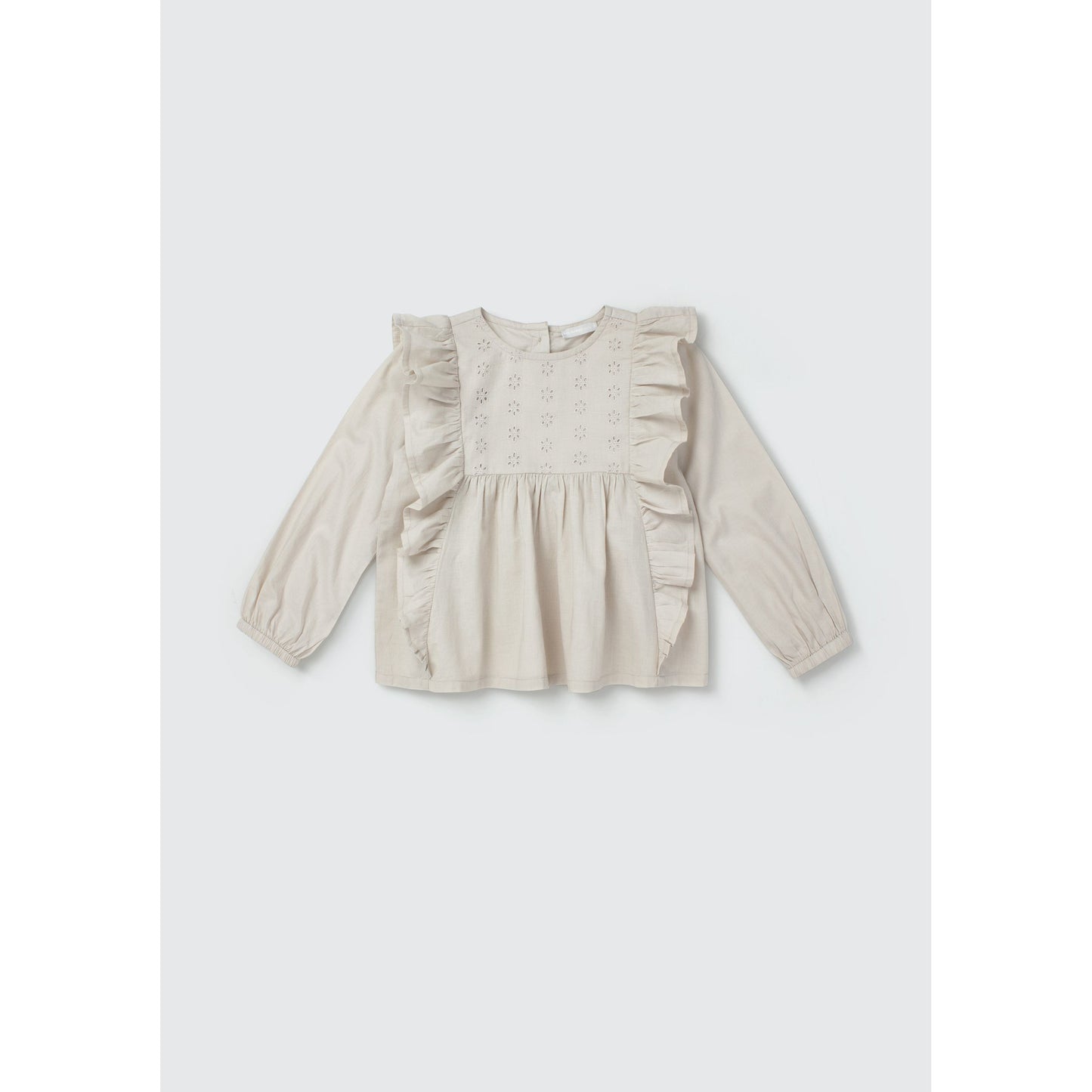 Blusa com babados para meninas pequenas