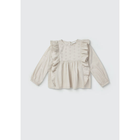 Blusa com babados para meninas pequenas