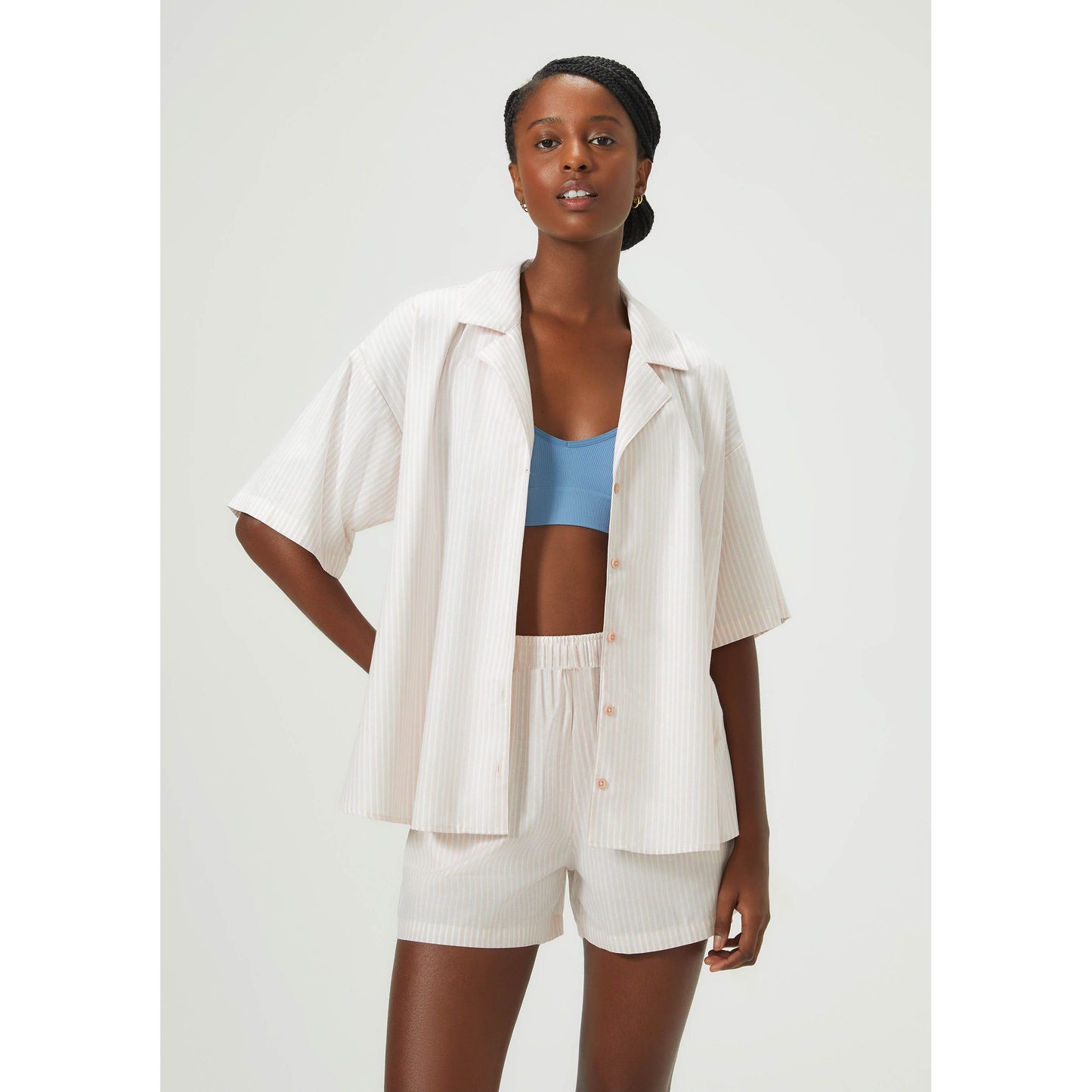 Set pigiama corto con camicia da uomo