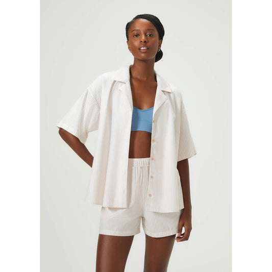 Conjunto de pijama corto con camisa para hombre