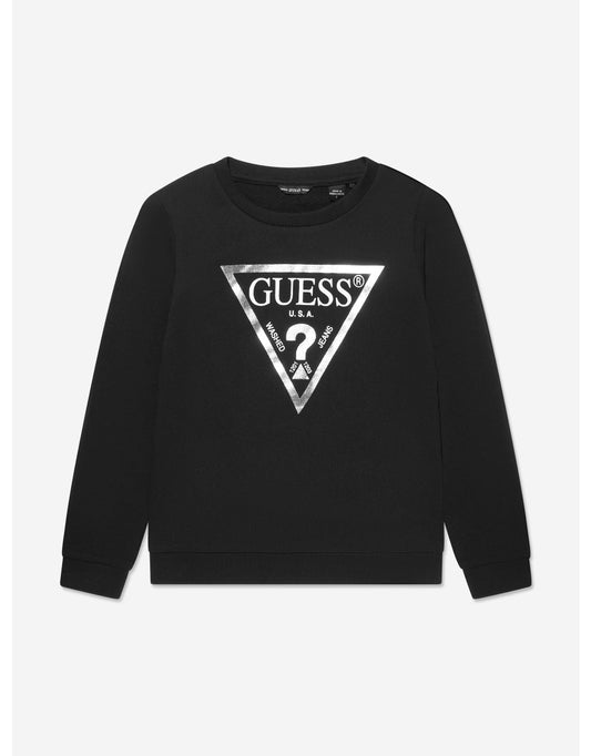 Sudadera estampada con logo para niña