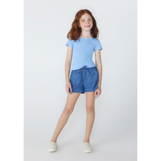 Pantaloncini di jeans da bambina con tasche