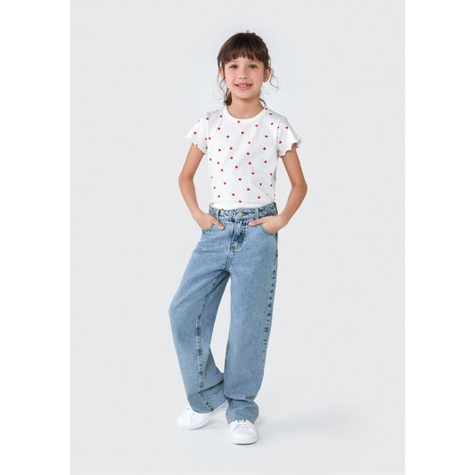 Jeans a gamba tesa da bambina