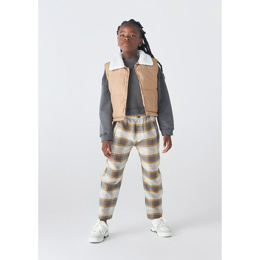Pantaloni Clochard a quadri da bambina