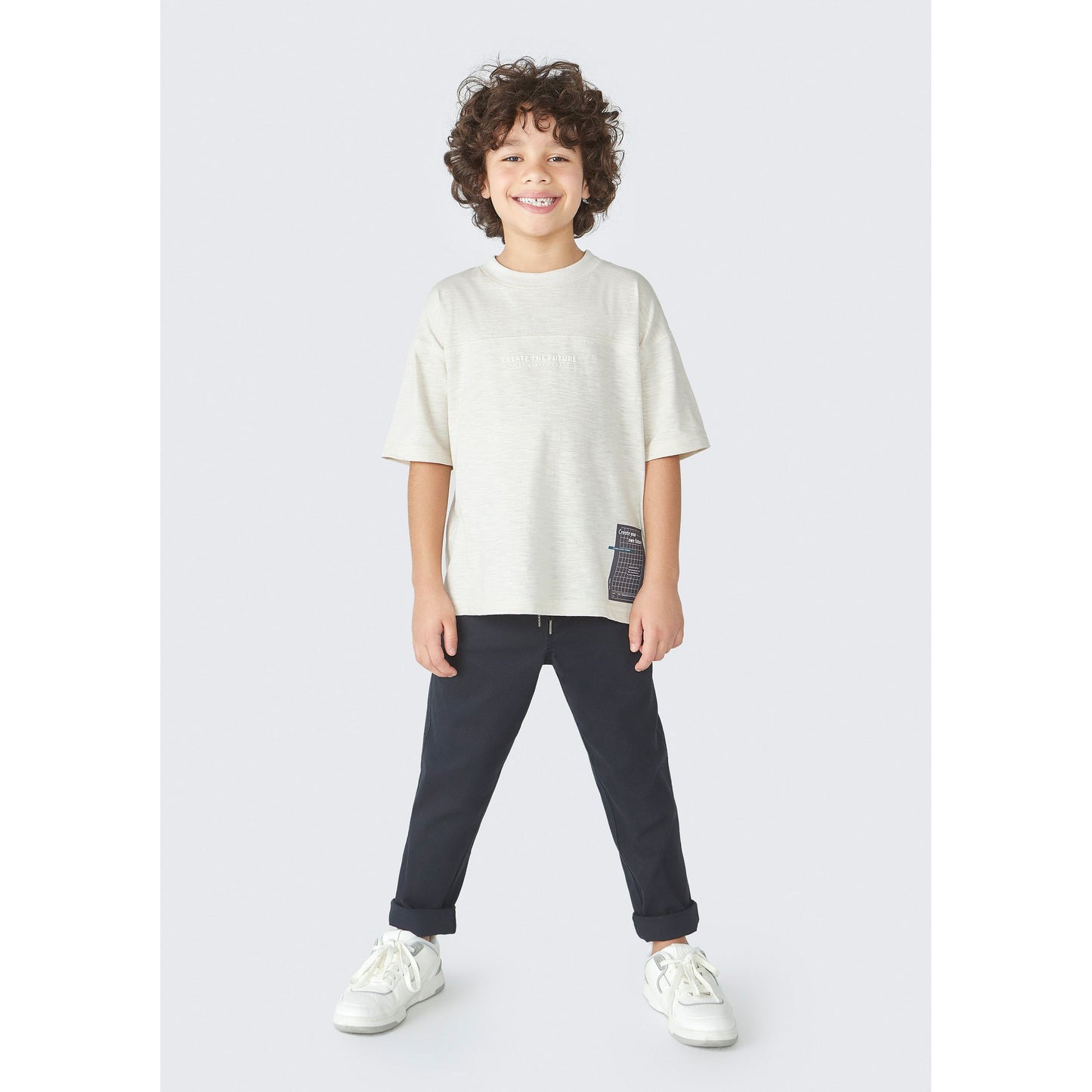 Calça de sarja chino para meninos