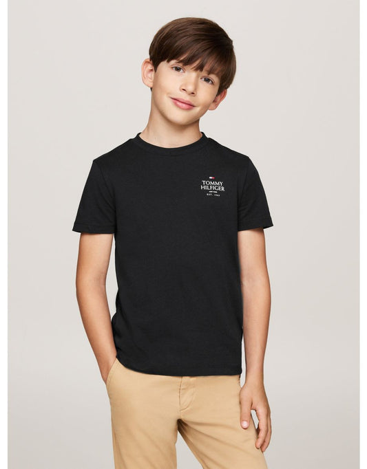 Tommy Hilfiger Camiseta Regular Niño Logo Puff Print - Azul Marino