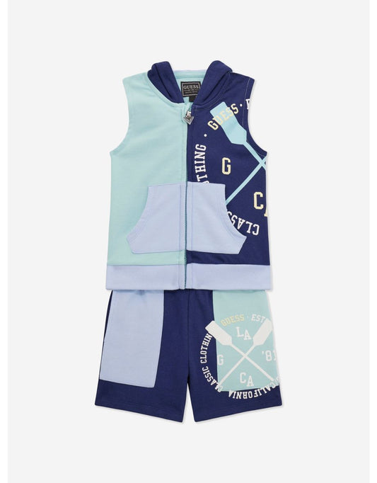 Conjunto de shorts azul para meninos