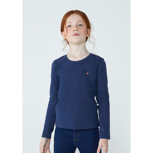 Top Basic a maniche lunghe da bambina