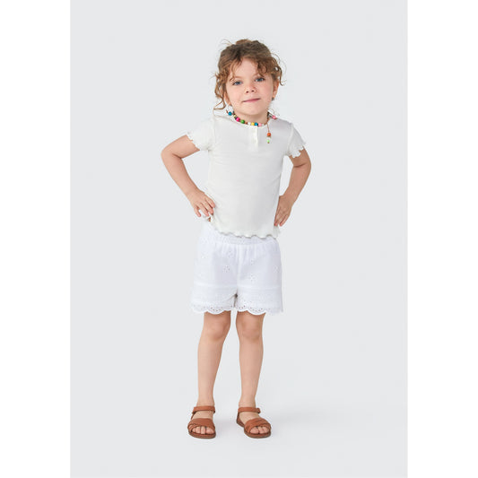 Top con volant per bambina