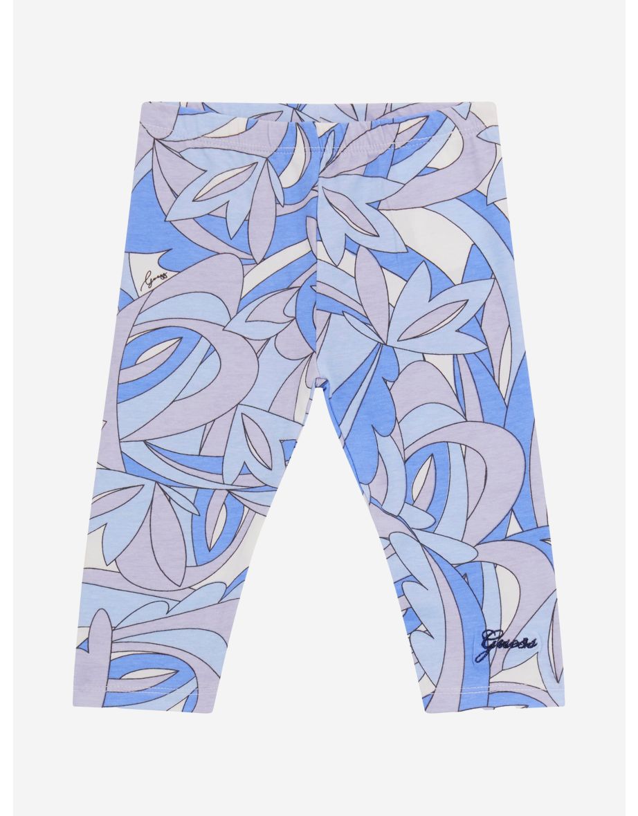 Leggings astratti blu da bambina