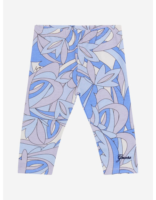 Leggings astratti blu da bambina