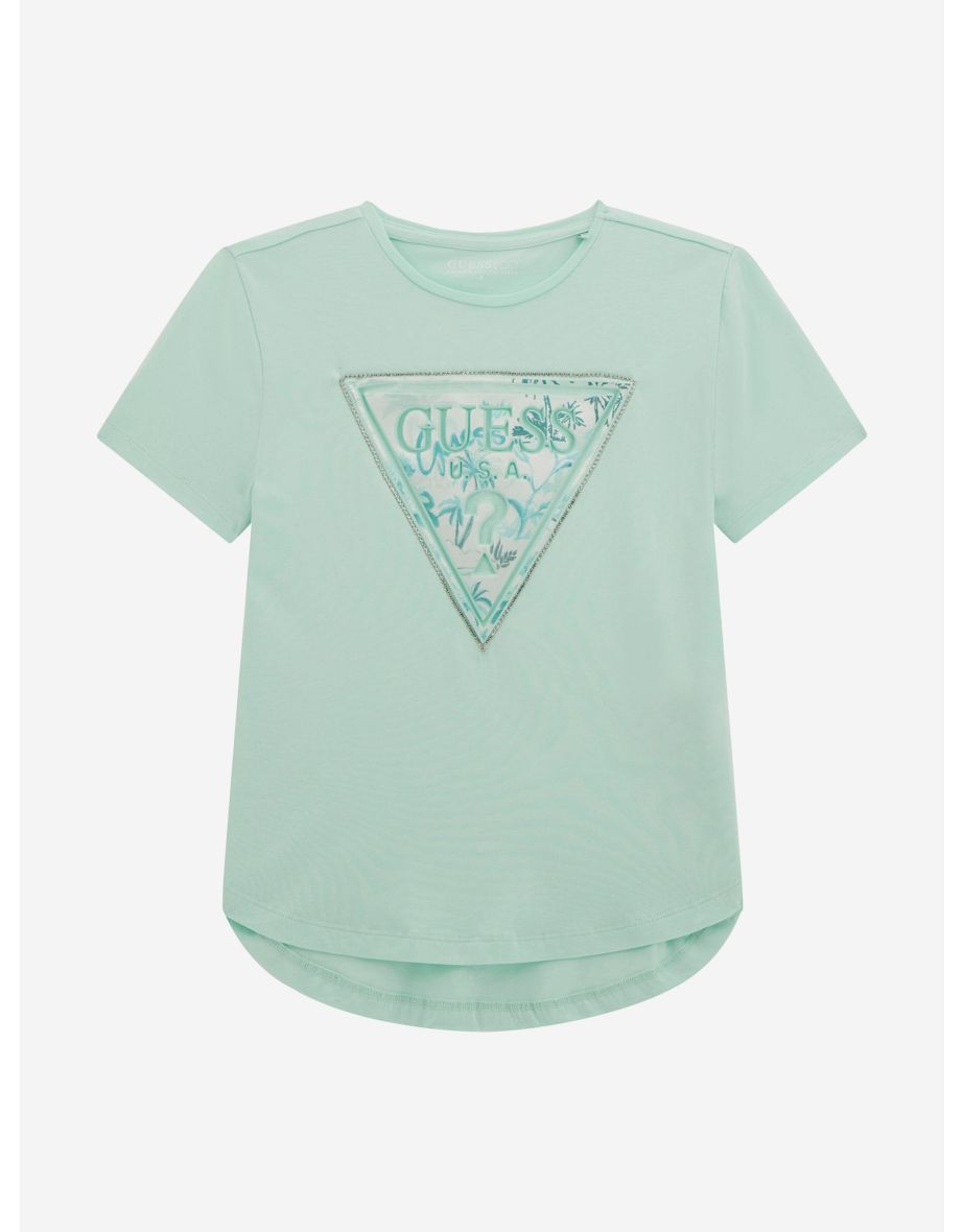 Camiseta de tirantes para niña en verde