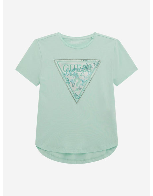 Camiseta de tirantes para niña en verde