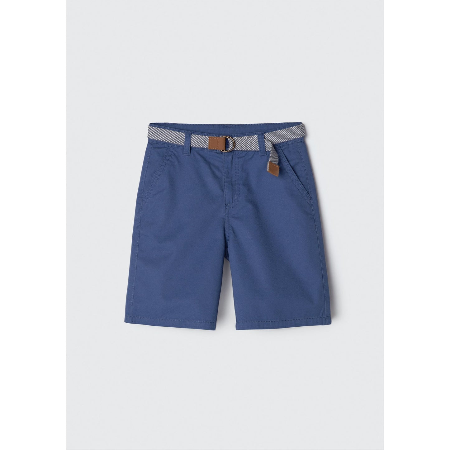 Pantaloncini da ragazzo in twill con cintura