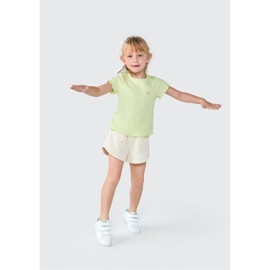 Blusa bordada para menina pequena