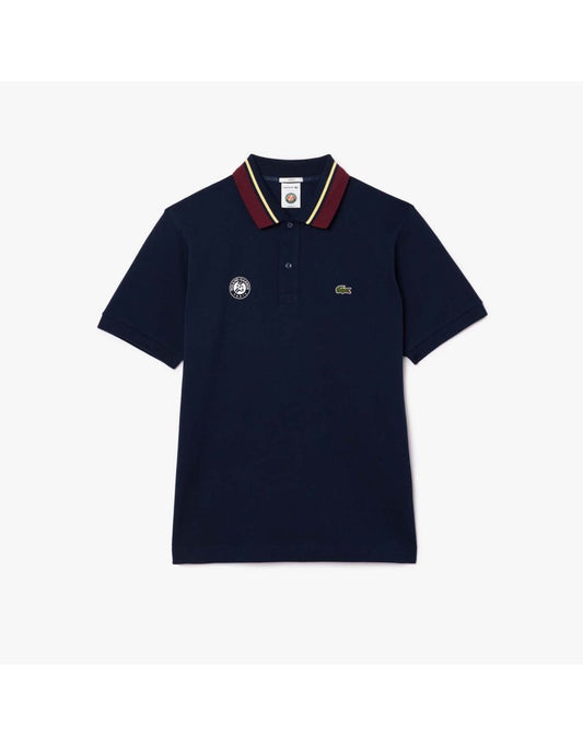 Camisa polo masculina Lacoste Roland-Garros Sport Edition Umpire - Azul