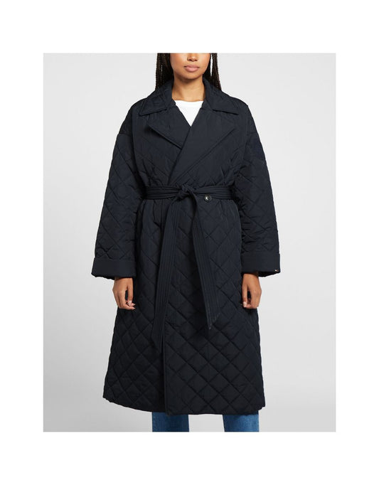 Trench trapuntato con cintura da donna Tommy Hilfiger in blu