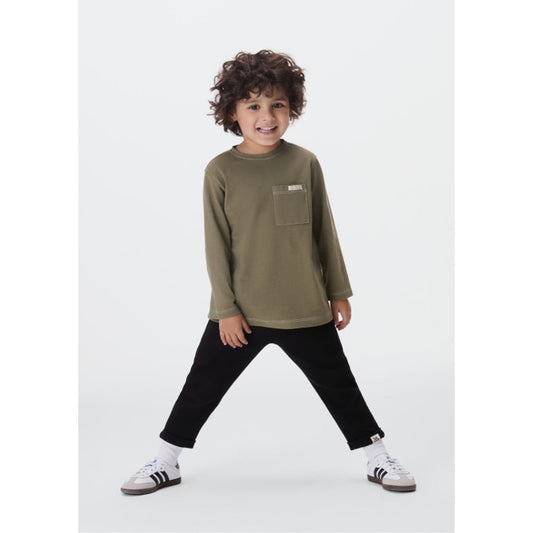Kids Long Sleeve Top with Pockets for Toddlers Boys