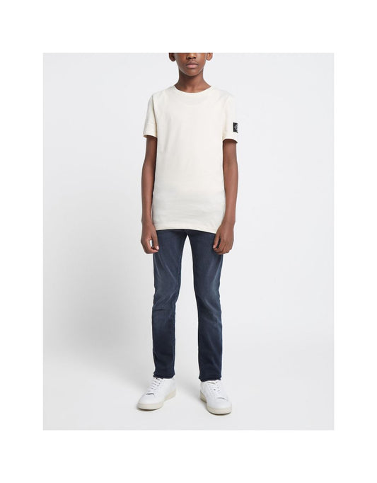 Calvin Klein Boys' Junior Skinny Jeans em preto