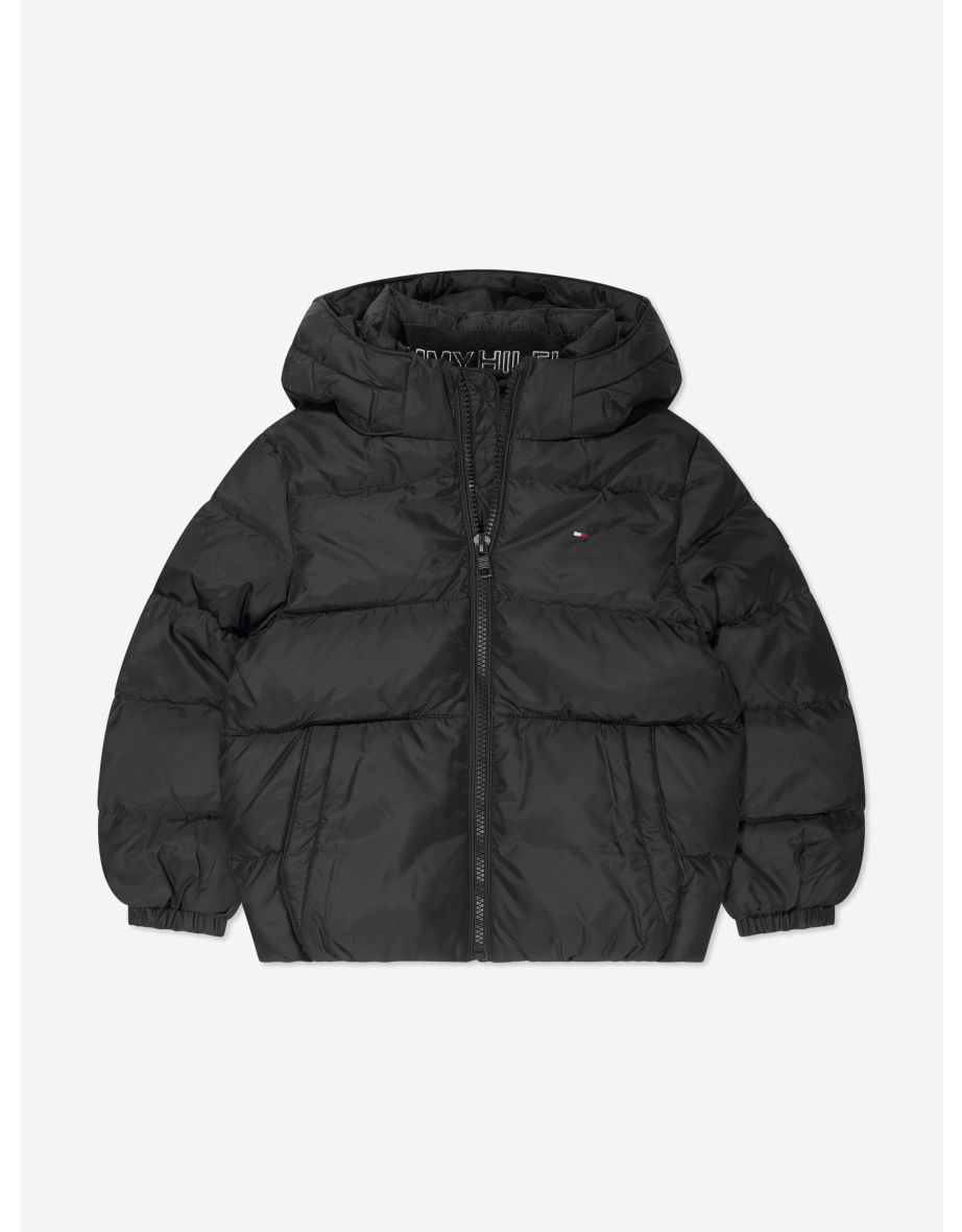 Essential Down Jacket for Boys in Black